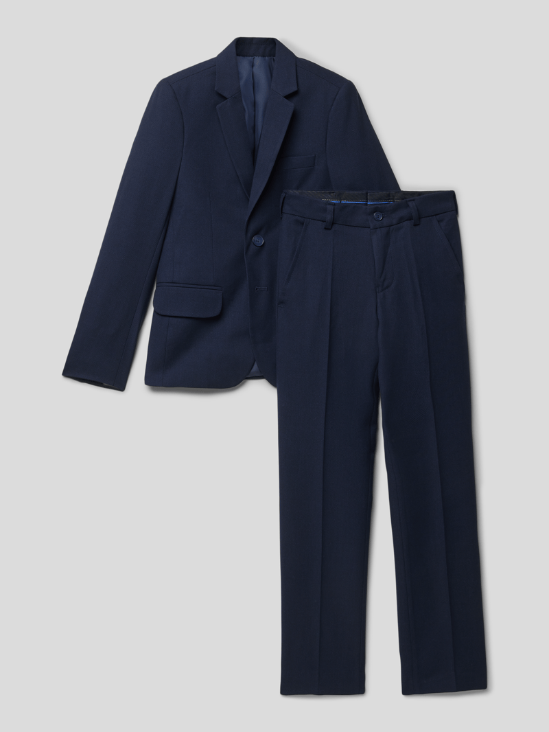 Anzug mit Strukturmuster in marineblau
