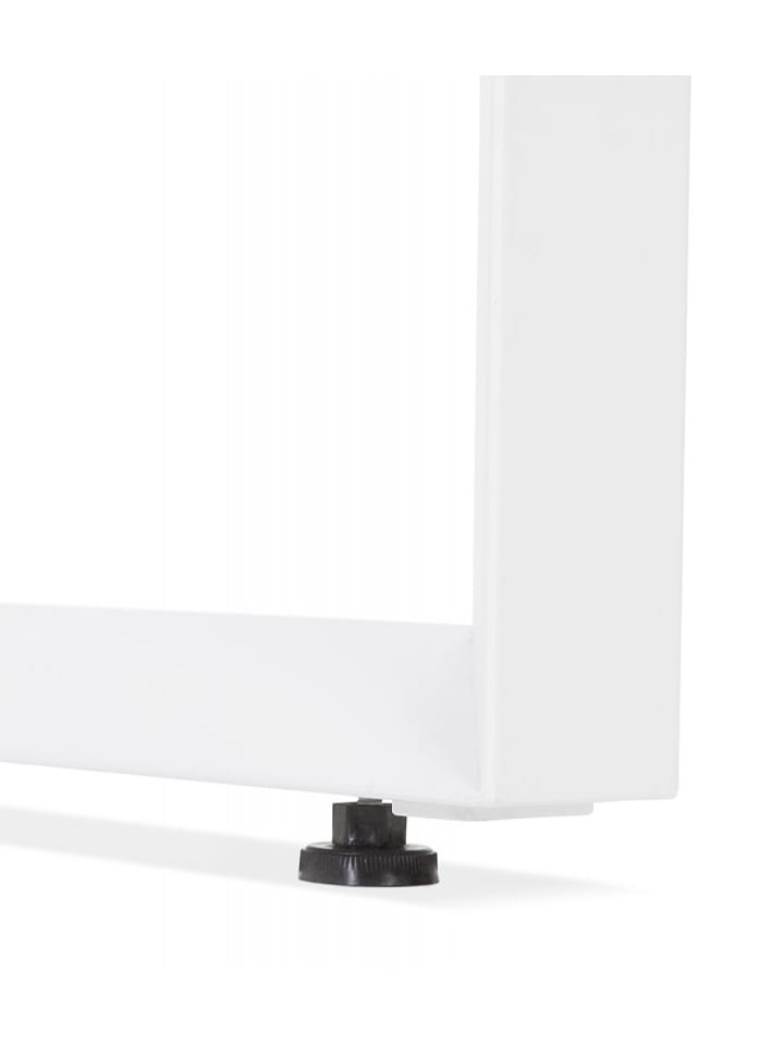 KADIMA DESIGN BAKUS SQUARE Schreibtischbank aus Holz und Metall | Modern in Beige-Weiß günstig kaufen