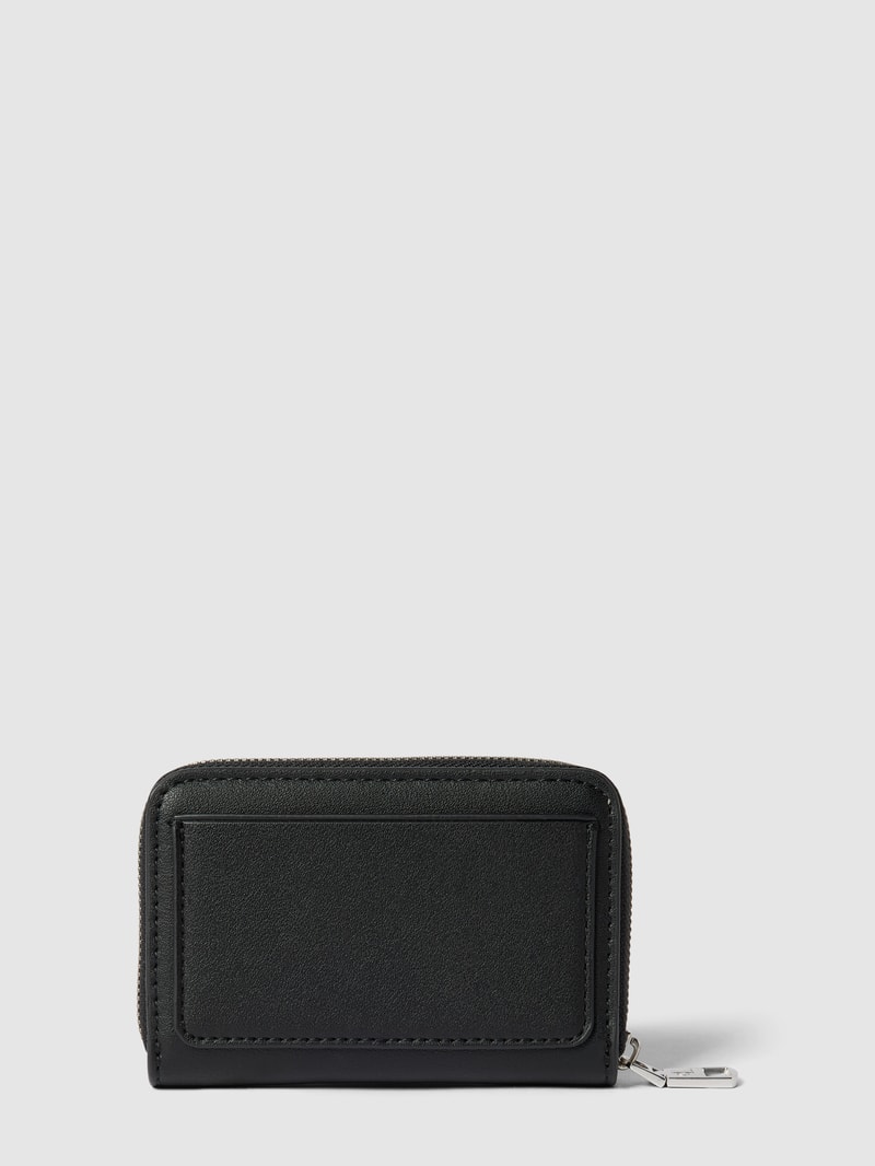Portemonnaie mit Label-Details Modell 'SCULPTED' in schwarz