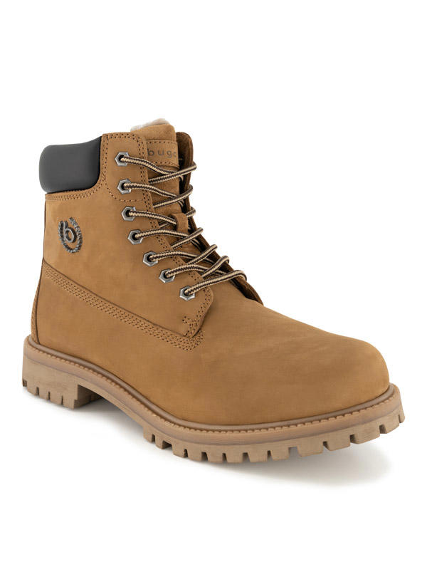 bugatti, Schnürboots, Nubukleder warmgefüttert, mittelbraun