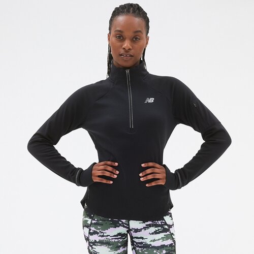 DAMEN T-SHIRT NB HEAT GRID HALF ZIP