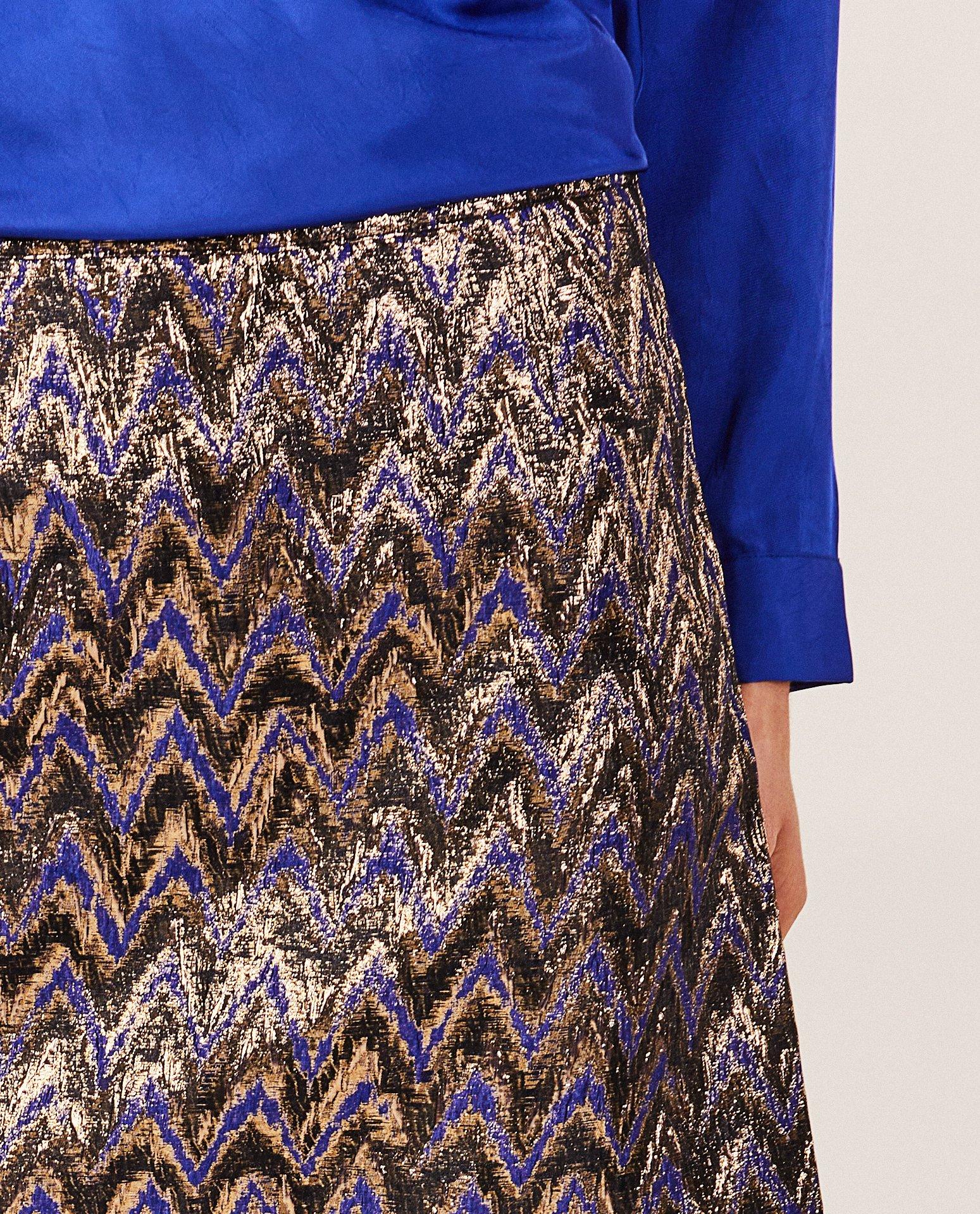 Sora szoknya jacquard anyagból, fekete
