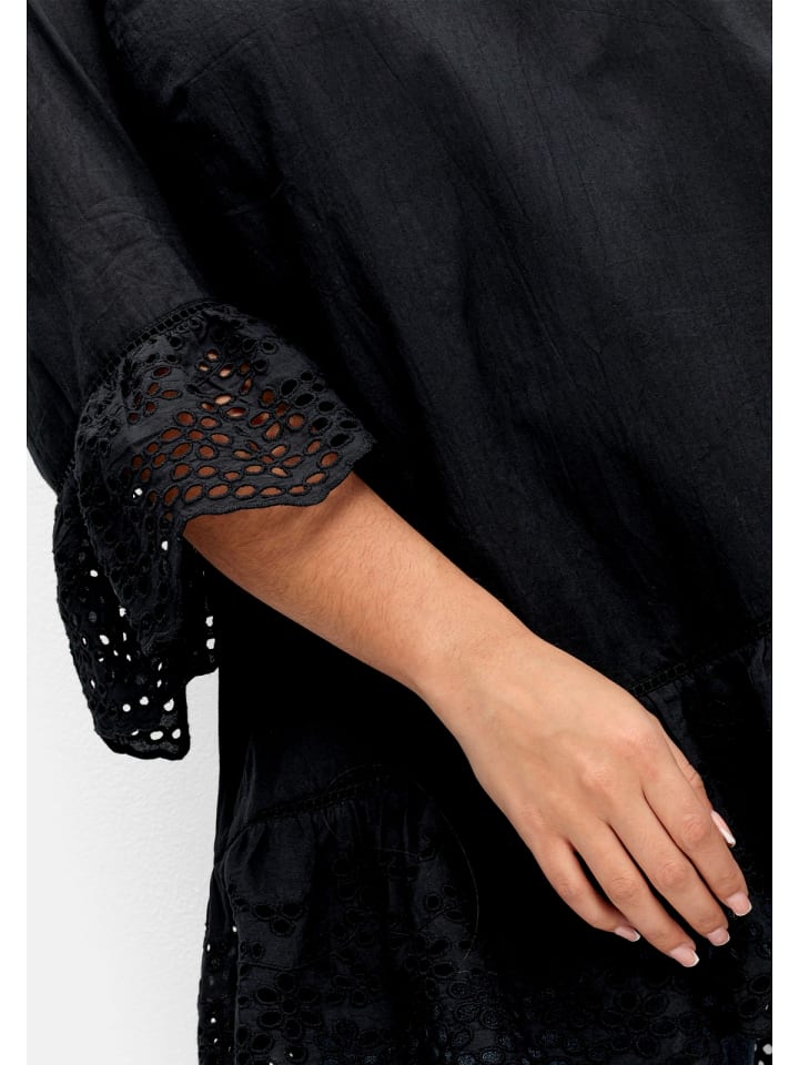 sheego Longtunika in schwarz günstig kaufen