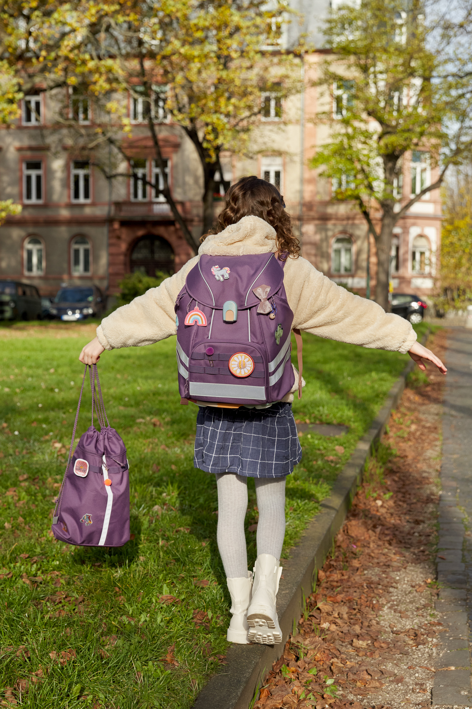 Schulranzen Set 7-teilig, Flexy Unique Purple