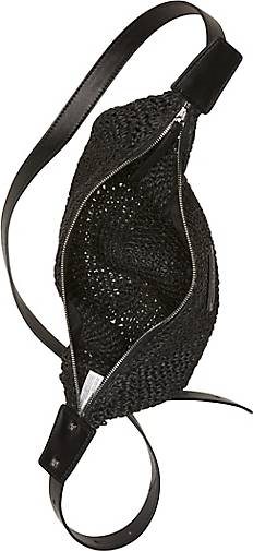 Marc O'Polo Crossbody-Banana-Bag aus Paper-Raffia und Echtleder