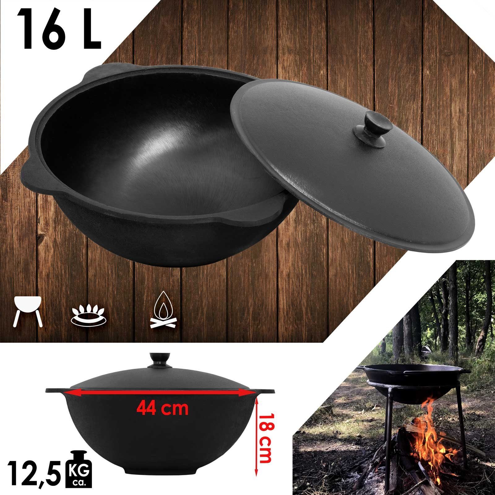 4BIG.fun Feuerstelle Ø45 Utschak Uchak Campingofen Feuerofen 16L Kasan, (Eintopfofen / Gulaschkanone)