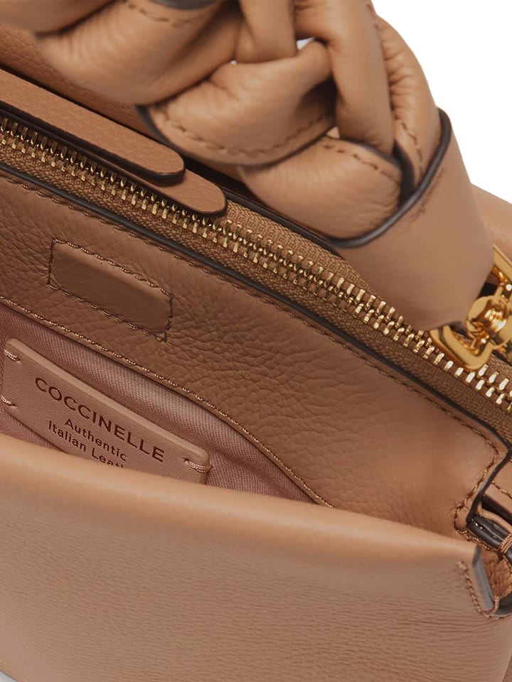 COCCINELLE Leder-Henkeltasche in Hellbraun - (B)23 x (H)18 x (T)10 cm günstig kaufen onesize