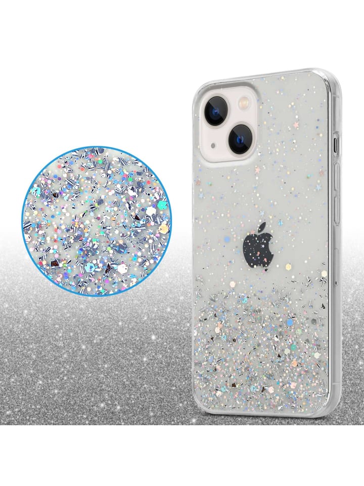 cadorabo Hülle für Apple iPhone 14 Glitter in Transparent mit Glitter günstig kaufen onesize