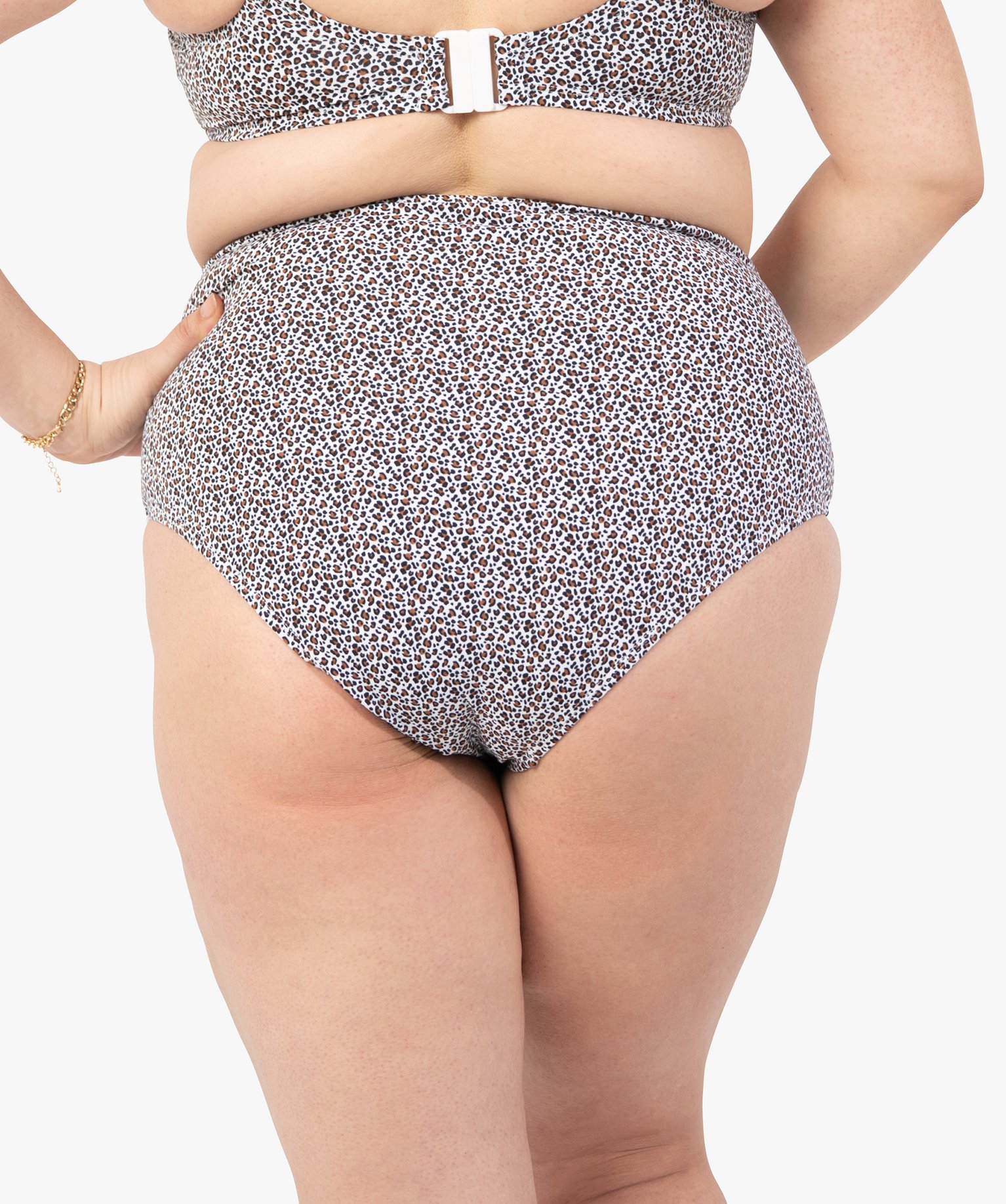 Bas de maillot de bain femme grande taille avec taille haute imprime | GEMO