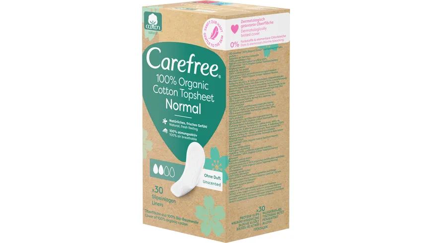 Carefree Slipeinlagen Organic Cotton Normal