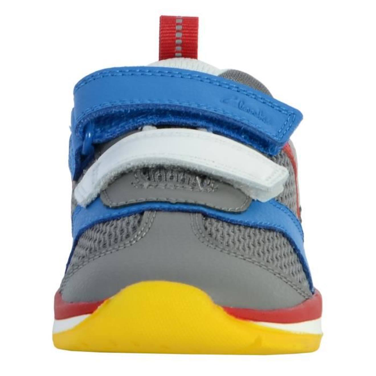Basket Cuir Clarks Enfant Ferris Run gris