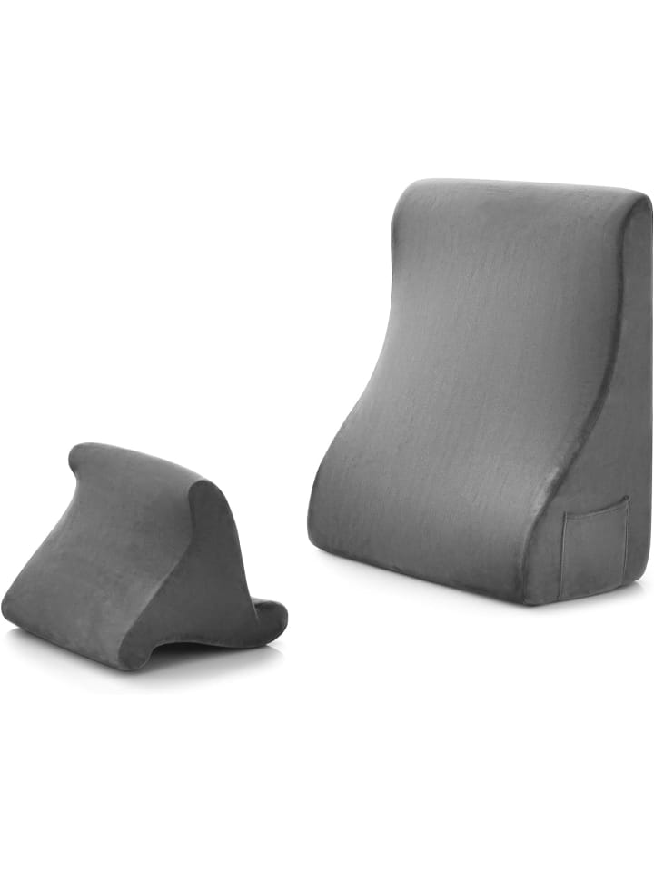 COSTWAY Keilkissen 2 tlg. abnehmbar in Grau günstig kaufen 54 cm
