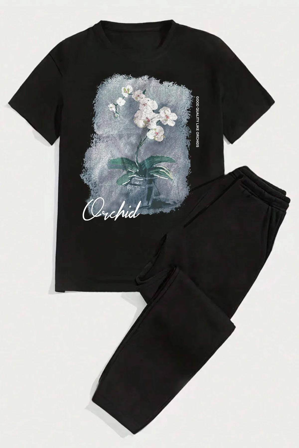 uyguntarz  2-teiliges Unisex-Trainingsanzugset „Orchid You“