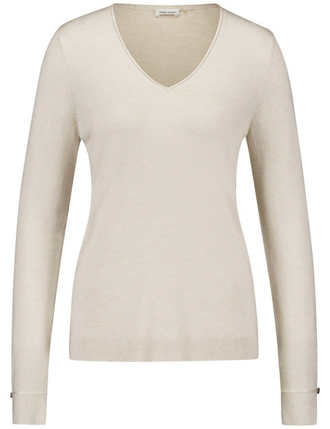 Langarmpullover aus nachhaltigem Feinstrick