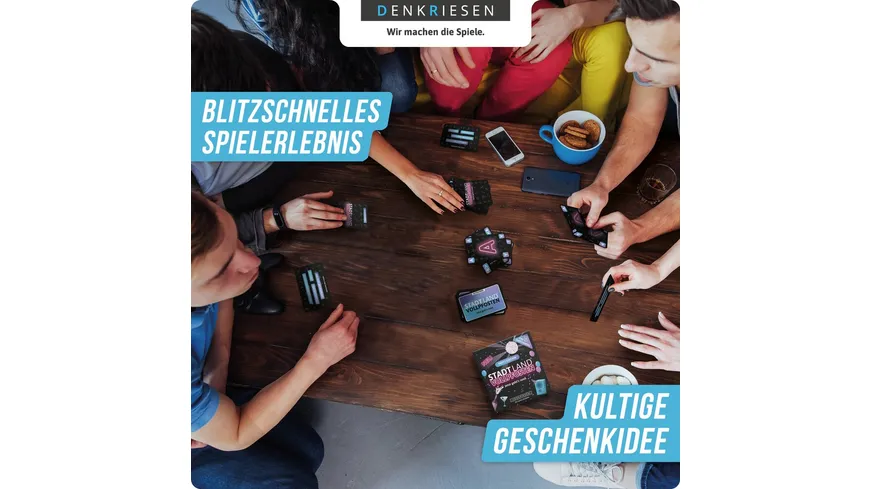 Denkriesen - STADT LAND VOLLPFOSTEN® – Das Kartenspiel – PARTY EDITION 
