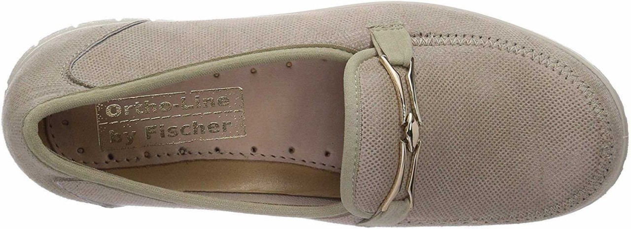 FISCHER MARKENSCHUH Komfort Slipper taupe Fischer Komfort Slipper Taupe