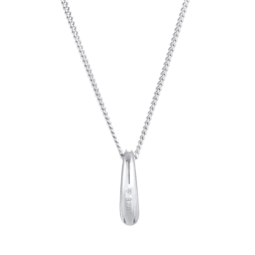 Elli Elli Collier Pendentif Coeur de Femme Basic Cut Out Romantique en Argent Sterling Bijoux