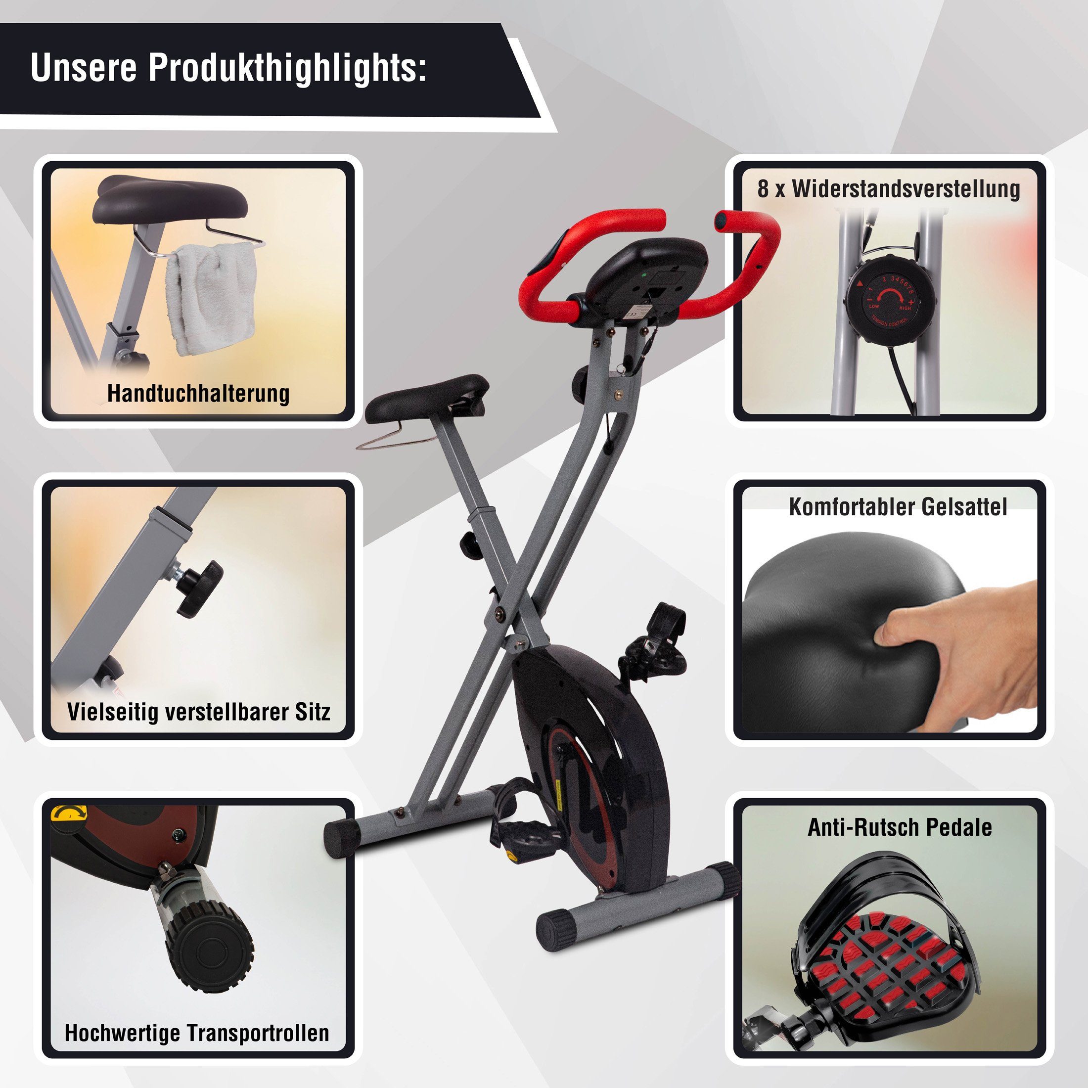 Zoomyo Heimtrainer Move/Move Pro, Heimfahrrad, klappbar, Fahrradtrainer