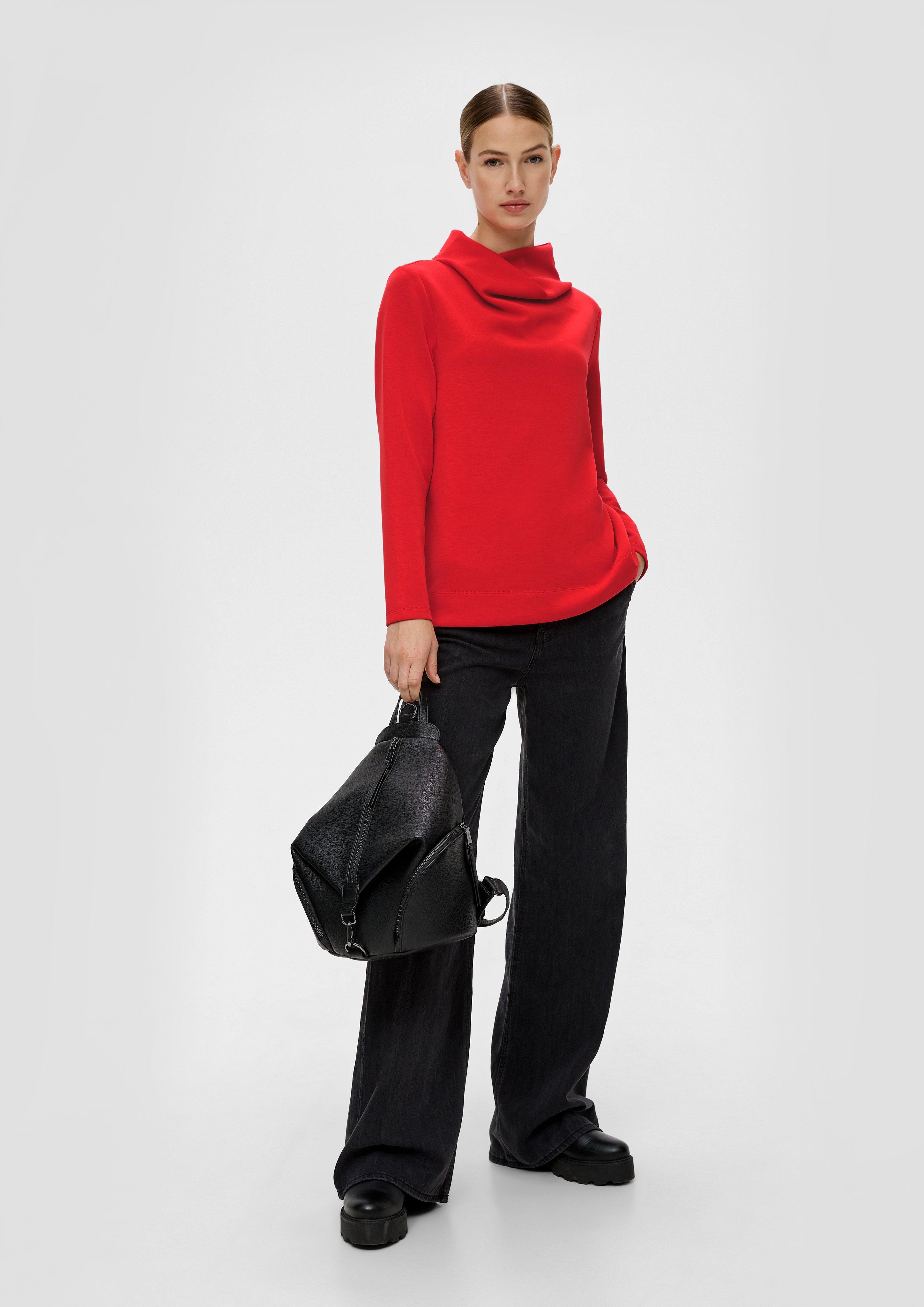 Scuba-Sweatshirt mit drapiertem Kragen  2143004-3074