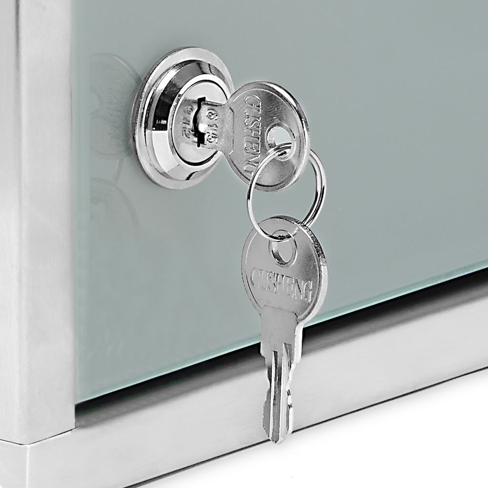 DEUBA Medizinschrank Erste Hilfe groß 48,5 x 25 x 12cm silber