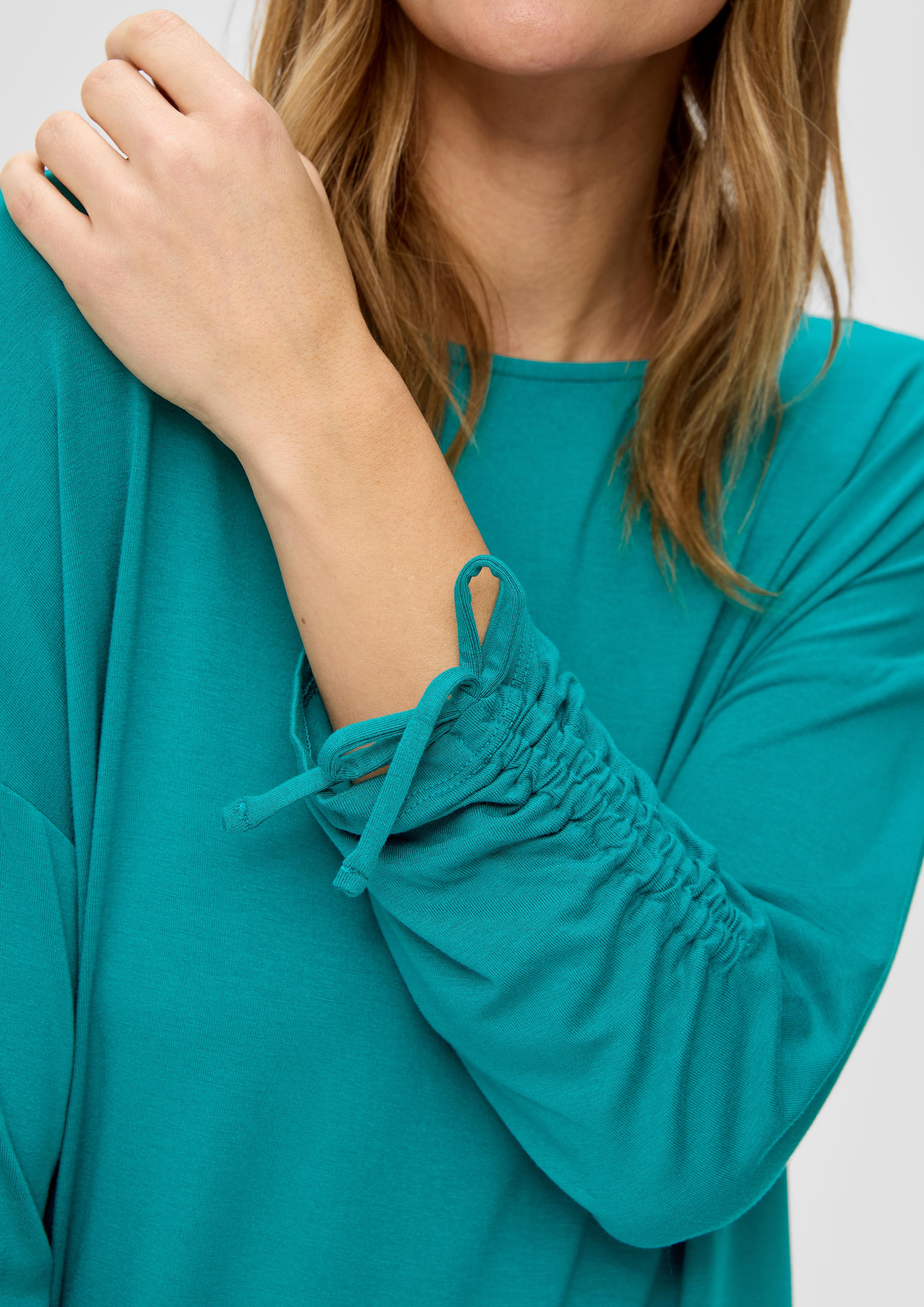Langarmshirt mit Raffung an den Ärmeln   2142202-6680