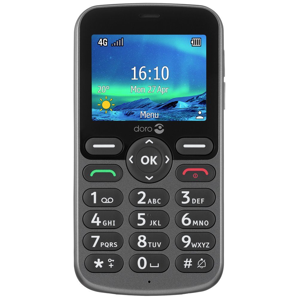 Doro doro 5860 Senioren-Handy mit Ladestation Graphit Seniorenhandy (2.4 Zoll, 2 MP Kamera)