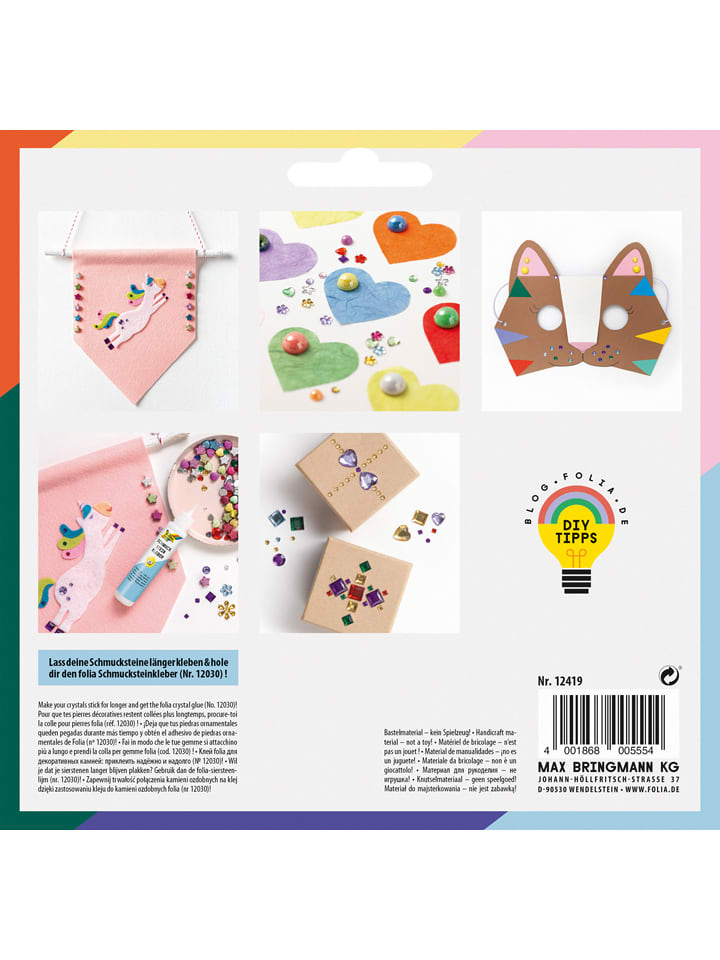 folia PAPER Schmucksteine-Set in Bunt günstig kaufen onesize