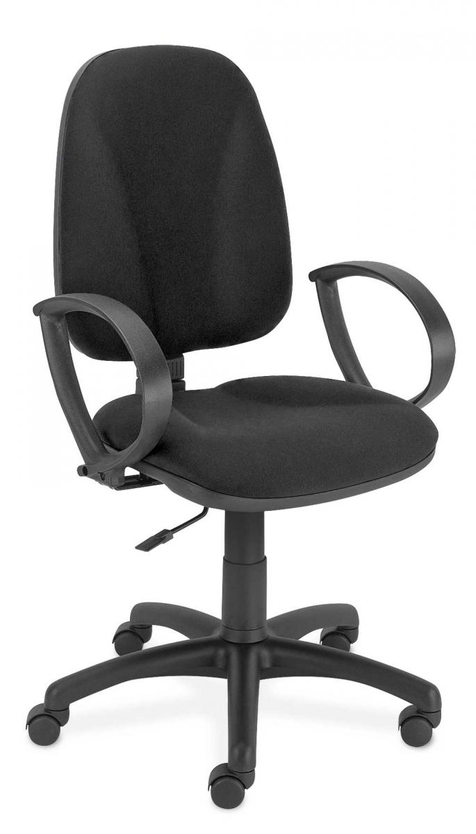BRB Bürodrehstuhl Economy mit Armlehnen, schwarz