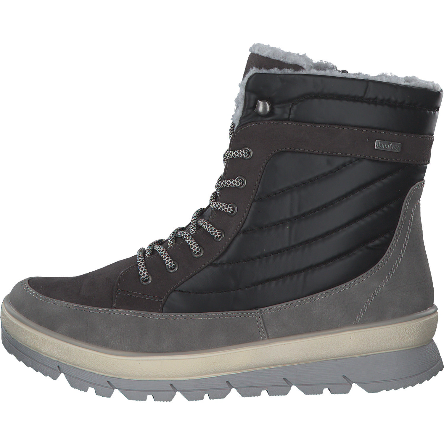 Jana Shoes 26266, Schnürstiefel, Damen, Schwarz