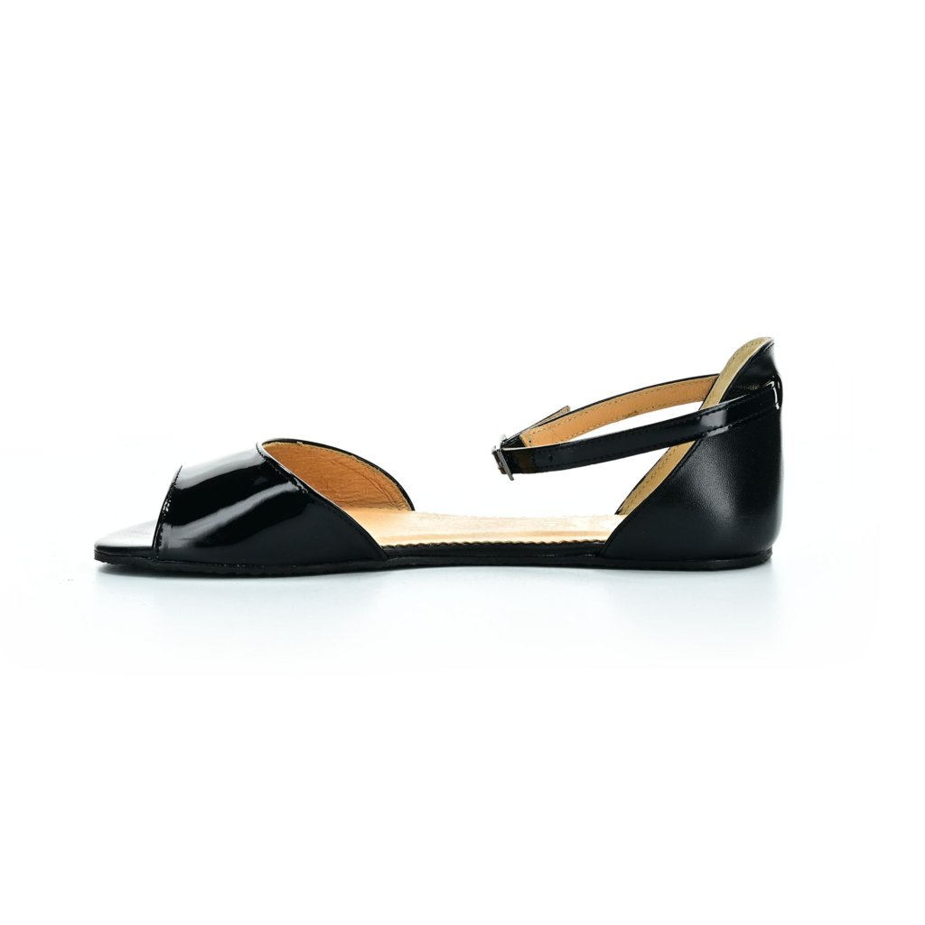 Shapen Lily Black Wide Barfußsandalen