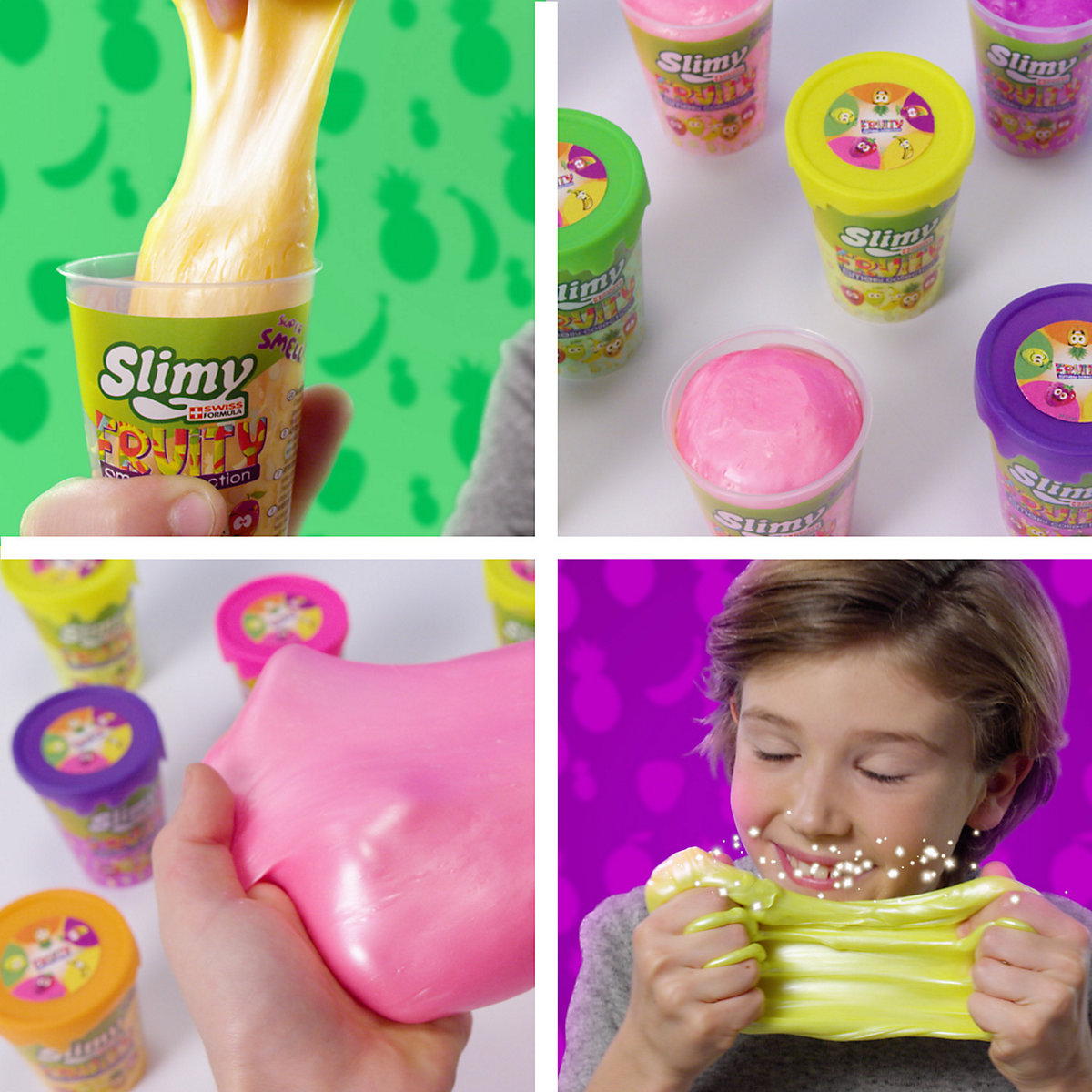 SLIMY® Fruity Original 80g Spielmasse im Becher - fruchtig duftender Schleim Spielspaß für Kinder