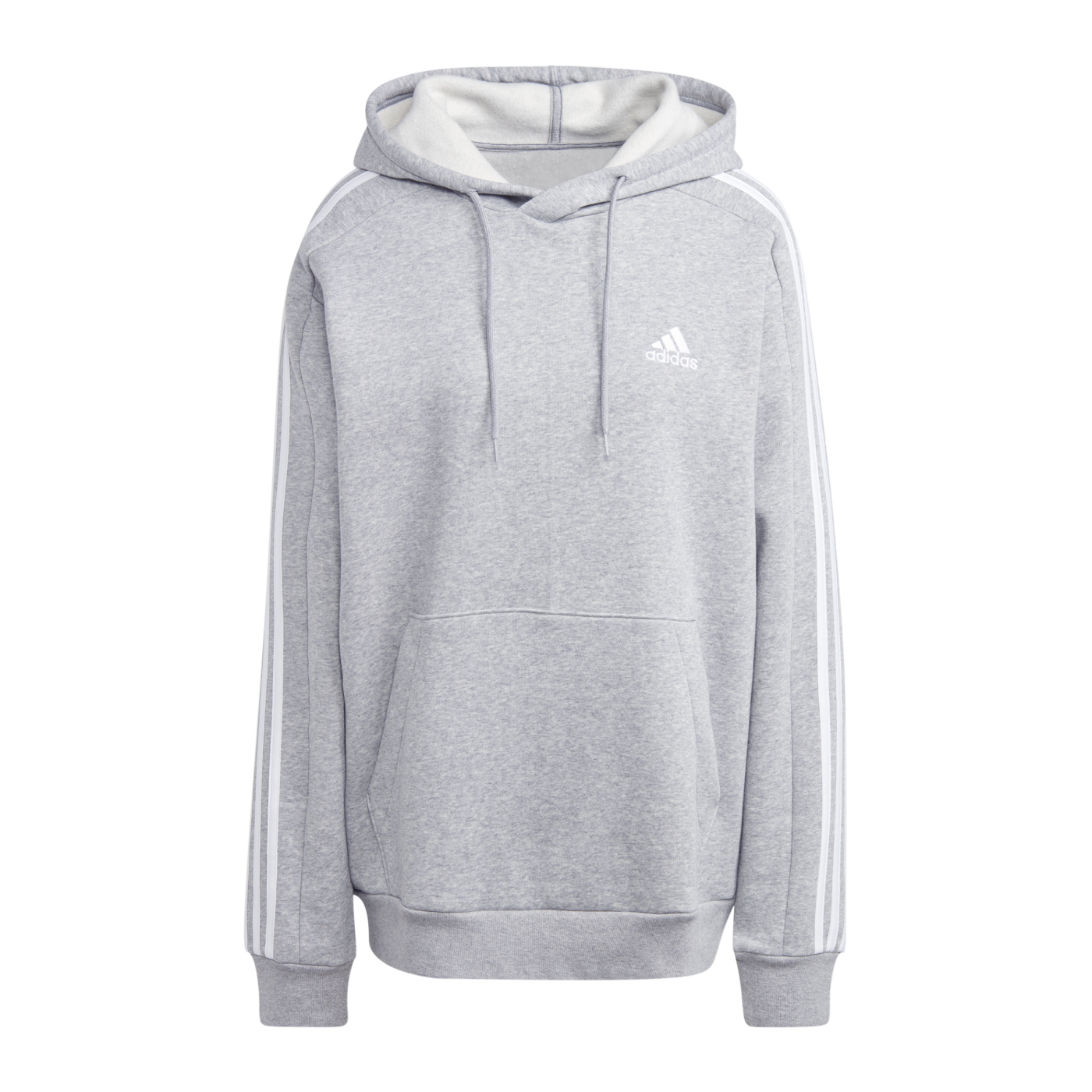 adidas Essentials 3S Fleece Hoody Grau
