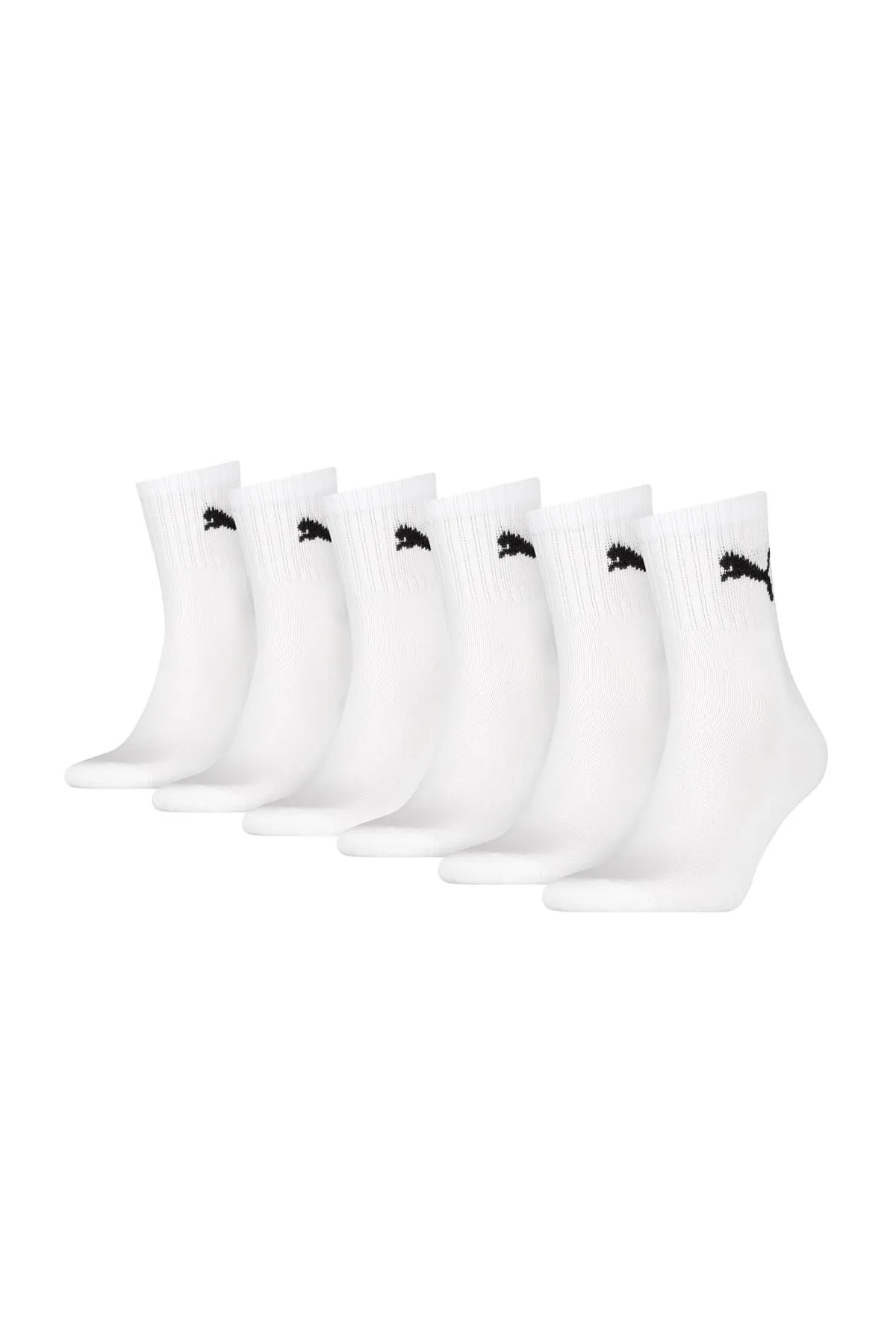 Puma  Unisex Sportsocken, 6er Pack - Short Crew Socks, ECOM, Logo, einfarbig