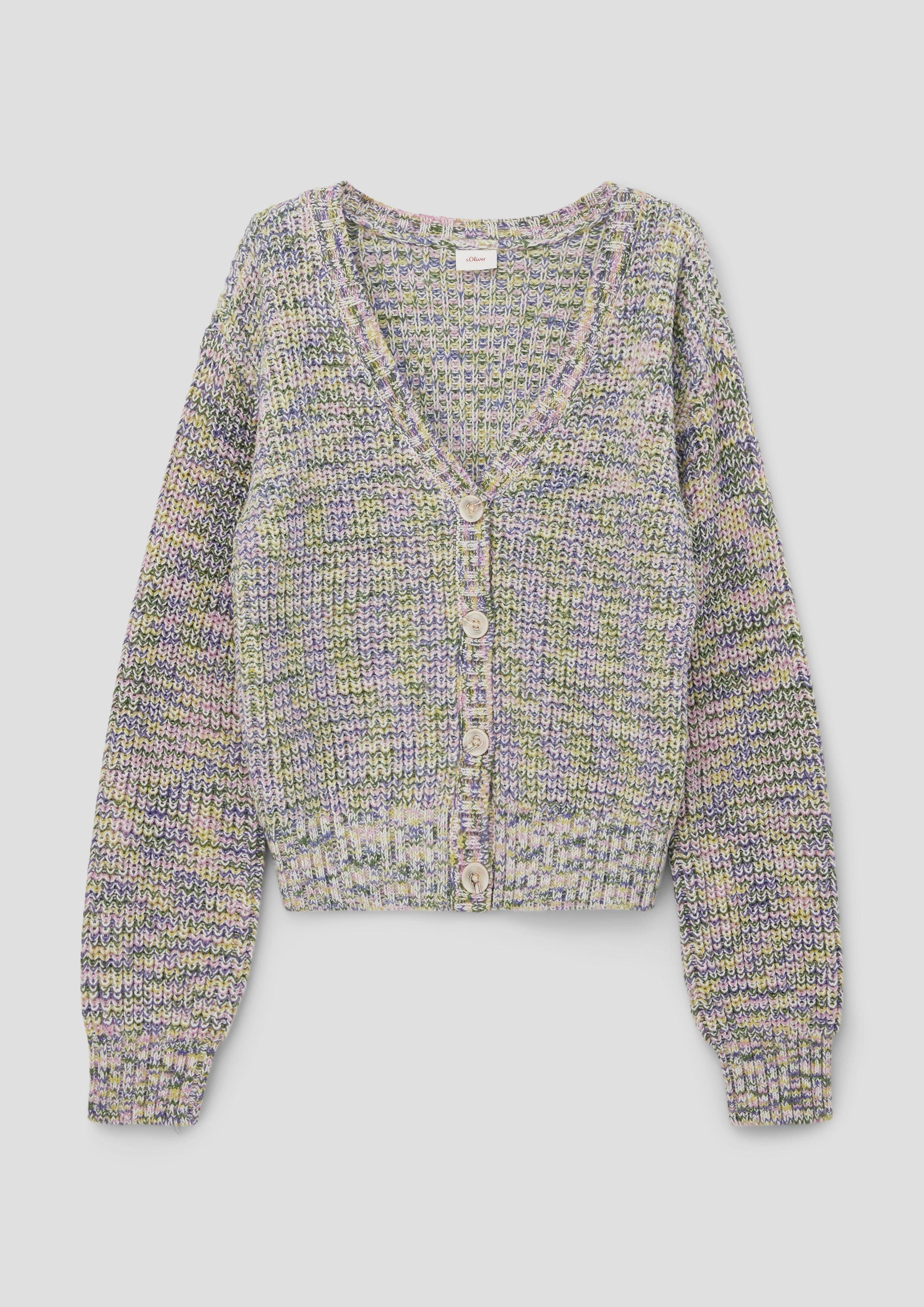 s.Oliver Strickjacke Strickjacke aus Baumwollmix