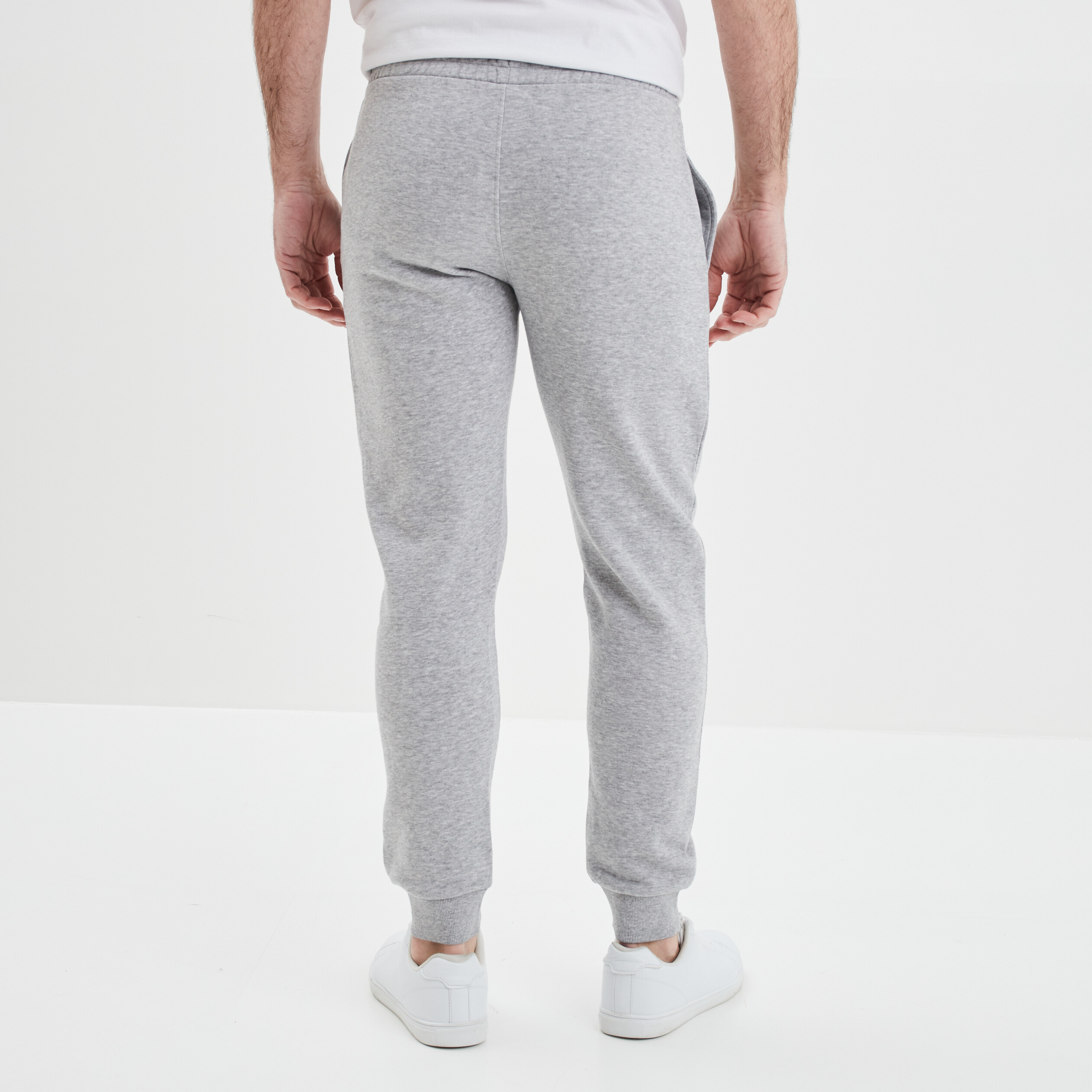 Jogging droit molleton gris homme | La Halle