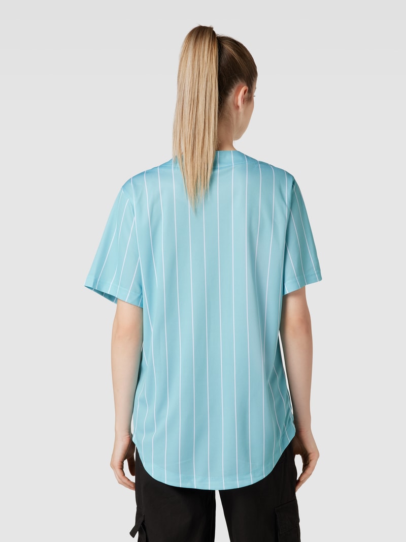 T-Shirt mit Streifenmuster in ozean blau