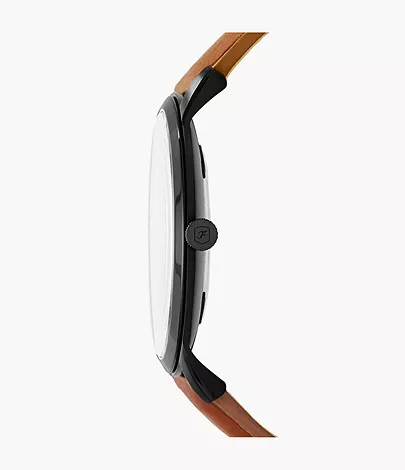 Fossil Herrenuhr The Minimalist Slim Leder Braun