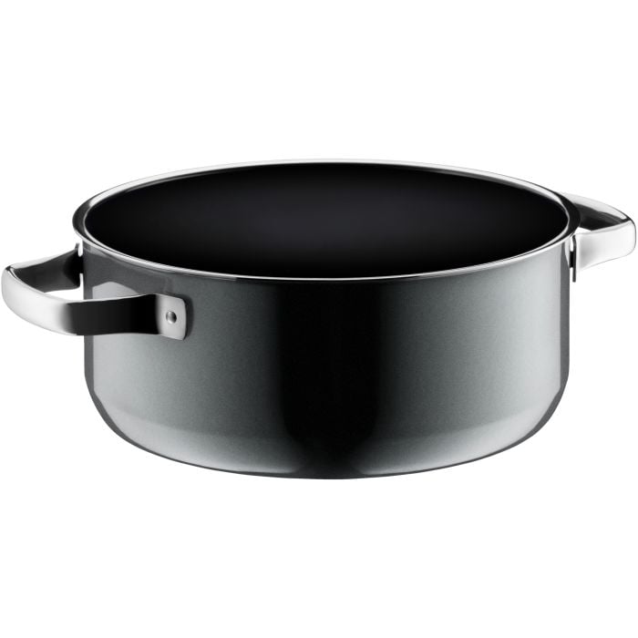Fusiontec Mineral Bratentopf mit Glasdeckel, 24 cm, Platinum