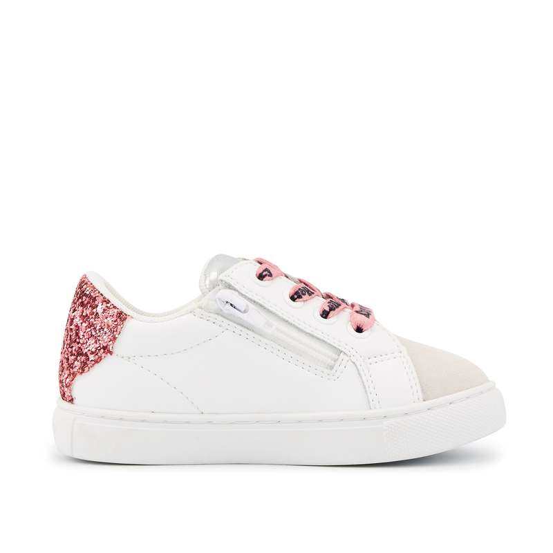 Baskets en cuir Mini Simone hello kitty glitter rose