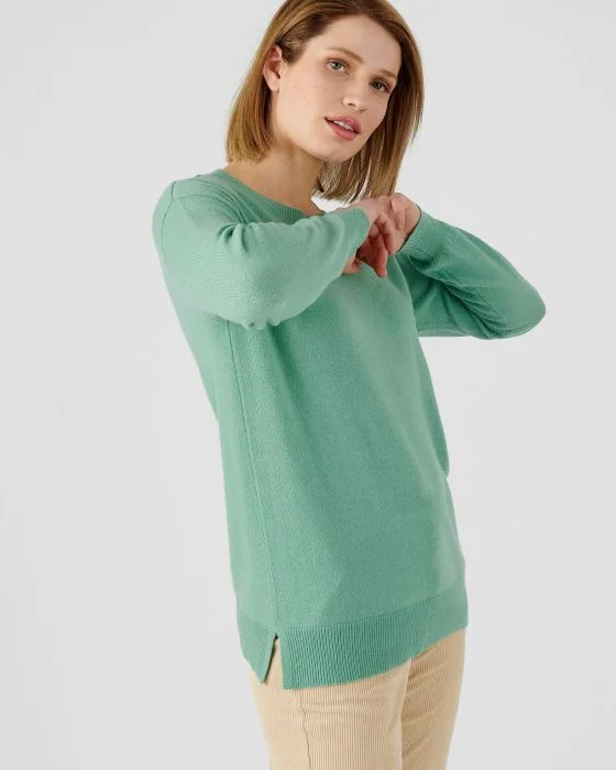 Pull col rond en pur cachemire