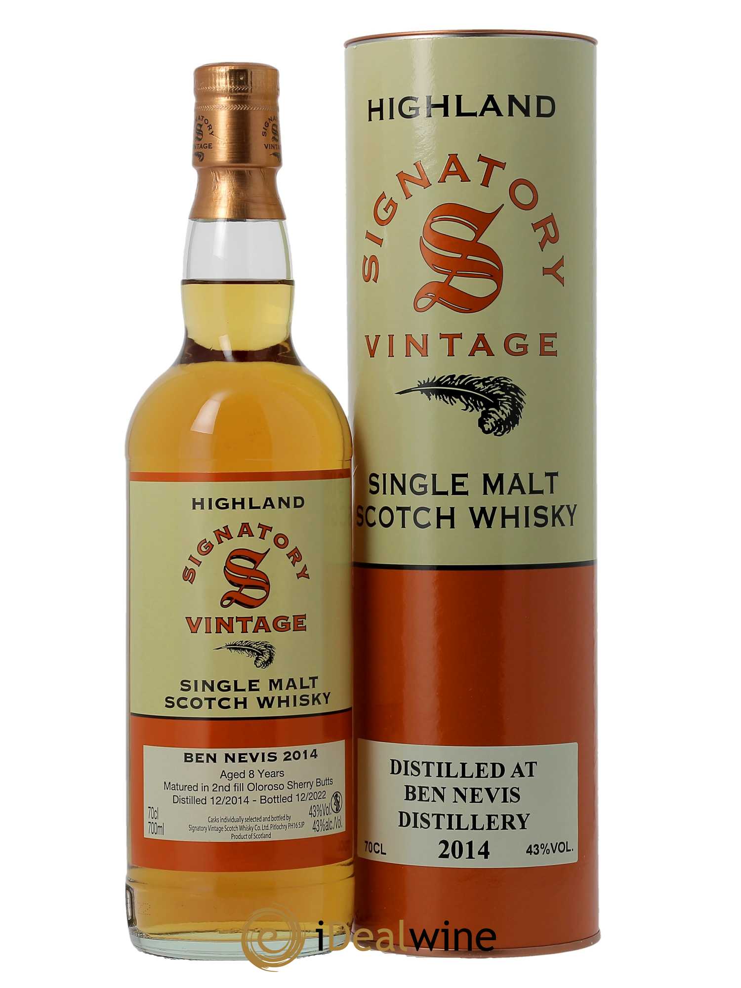 Whisky Ben Nevis 8 ans Oloross Sherry SV (70cl) 2014 - Lot de 1 Bouteille