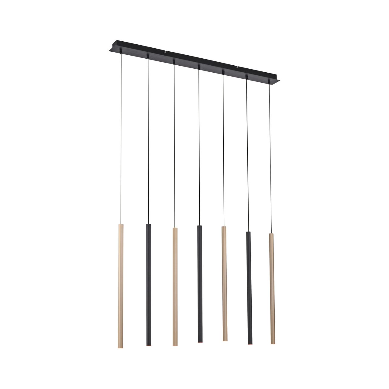 Paul Neuhaus LED Pendelleuchte FLUTE, stufenlos dimmbar, 3000 Kelvin, Schwarz