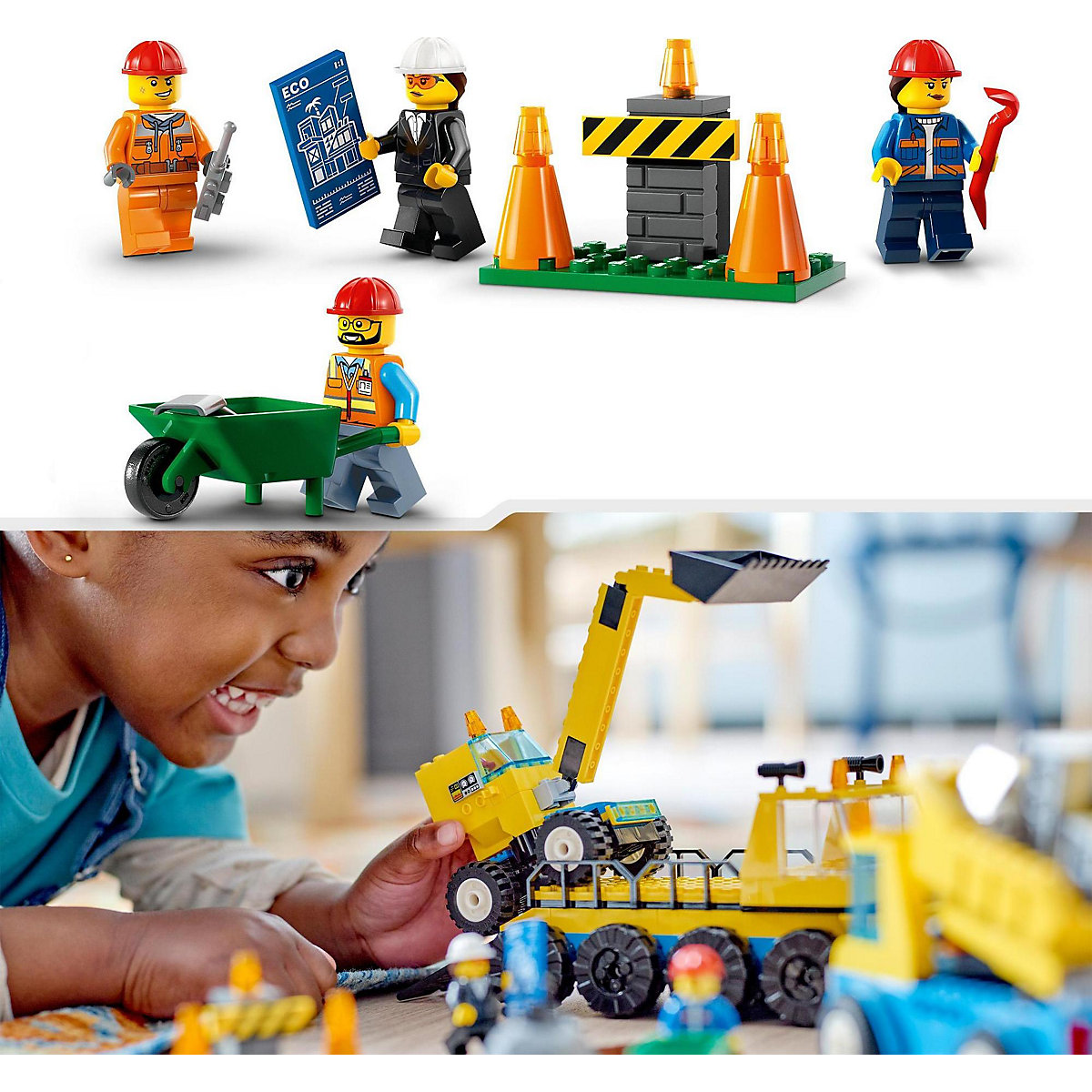 LEGO® City 60391 Baufahrzeuge und Kran mit Abrissbirne