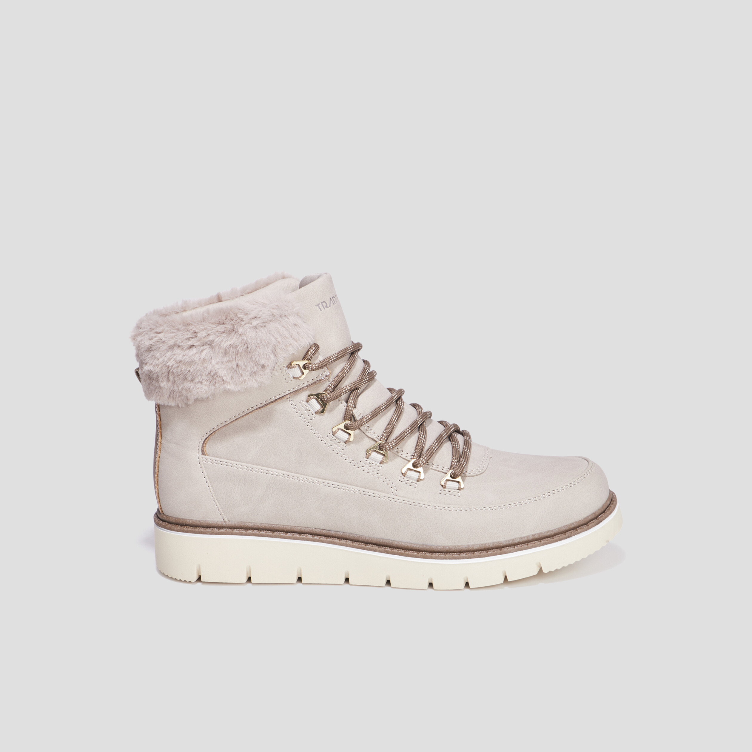 Bottines fourrées à lacets Trappeur taupe femme | La Halle