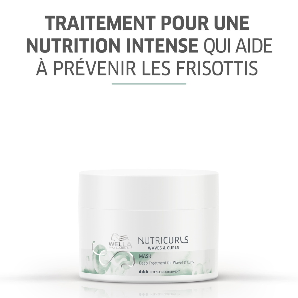 Wella NUTRICURLS Soin profond pour cheveux ondulés et bouclés Soin nourrissant intense pour boucles et cheveux ondulés