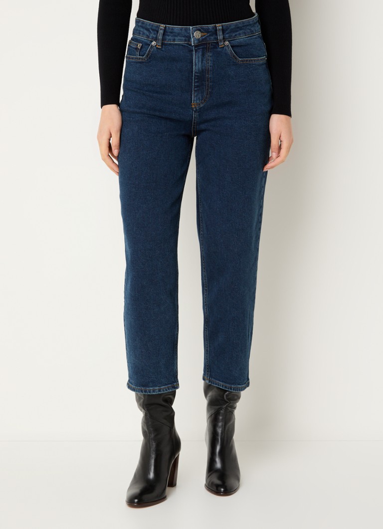 Jean court slim taille haute Dona de ba&sh, délavage foncé