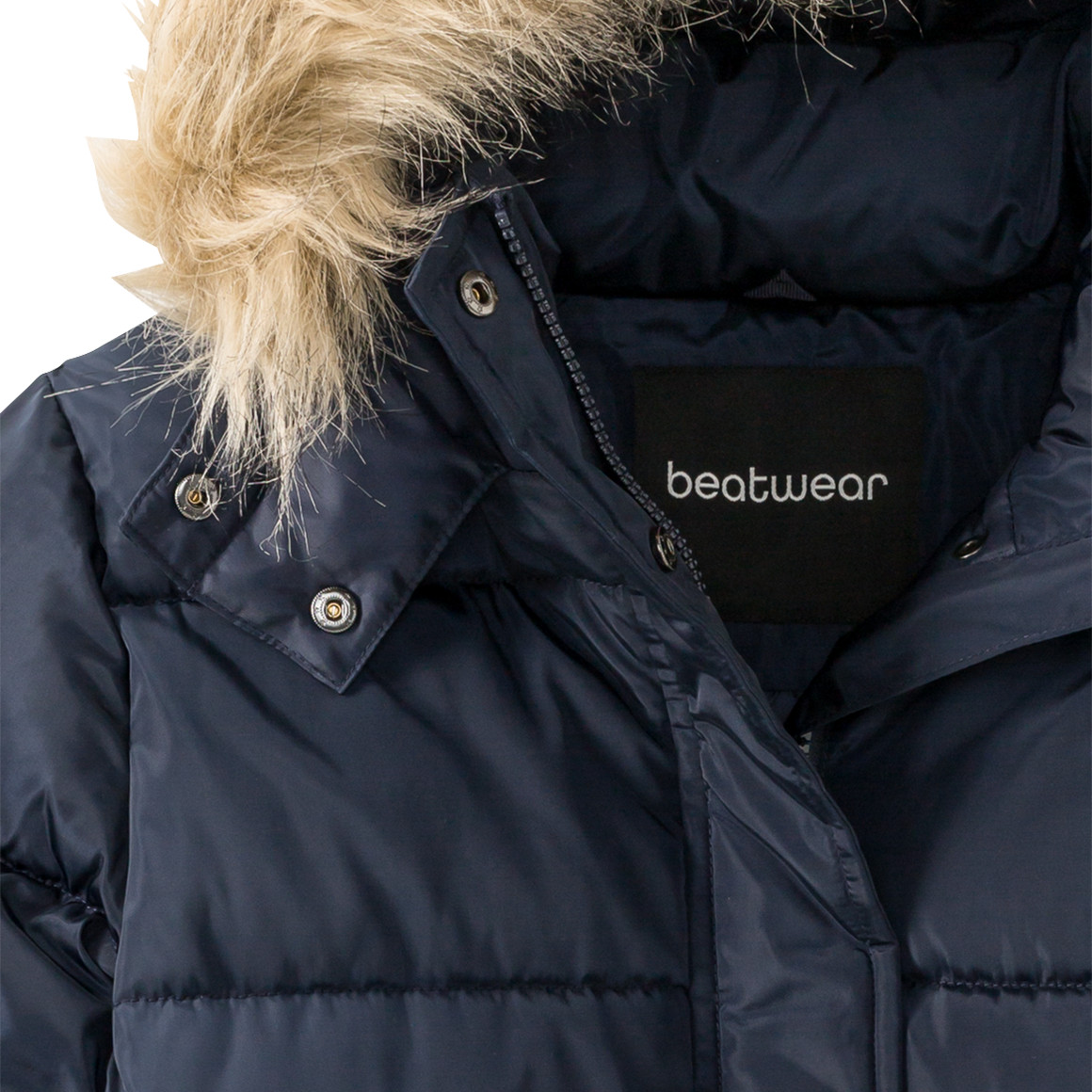 Mädchen Steppjacke mit Fellimitat