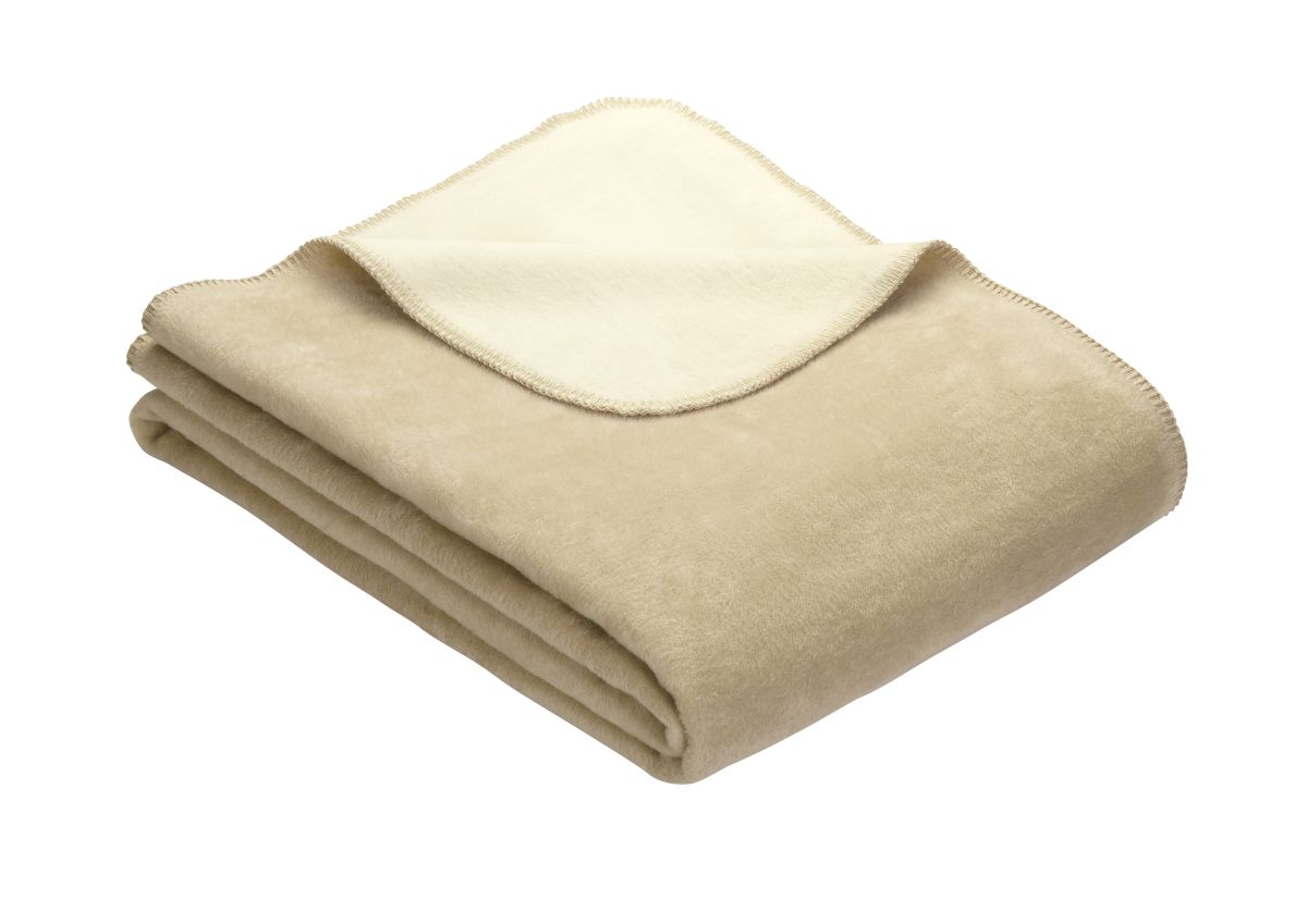Uni Decke Doubleface Dublin Creme-Weiss 150 x 200 cm