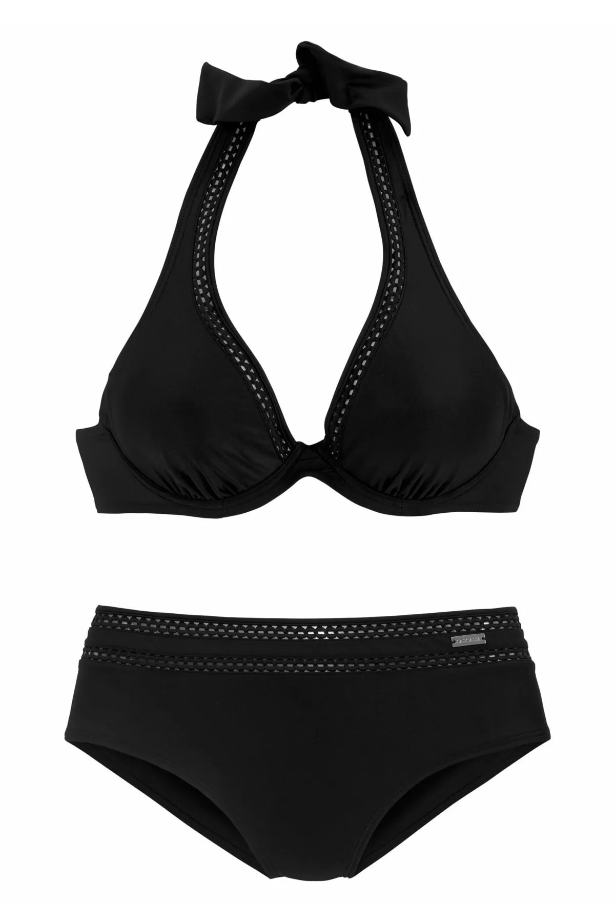 LASCANA  Bikini-Set - Schwarz - Unifarben
