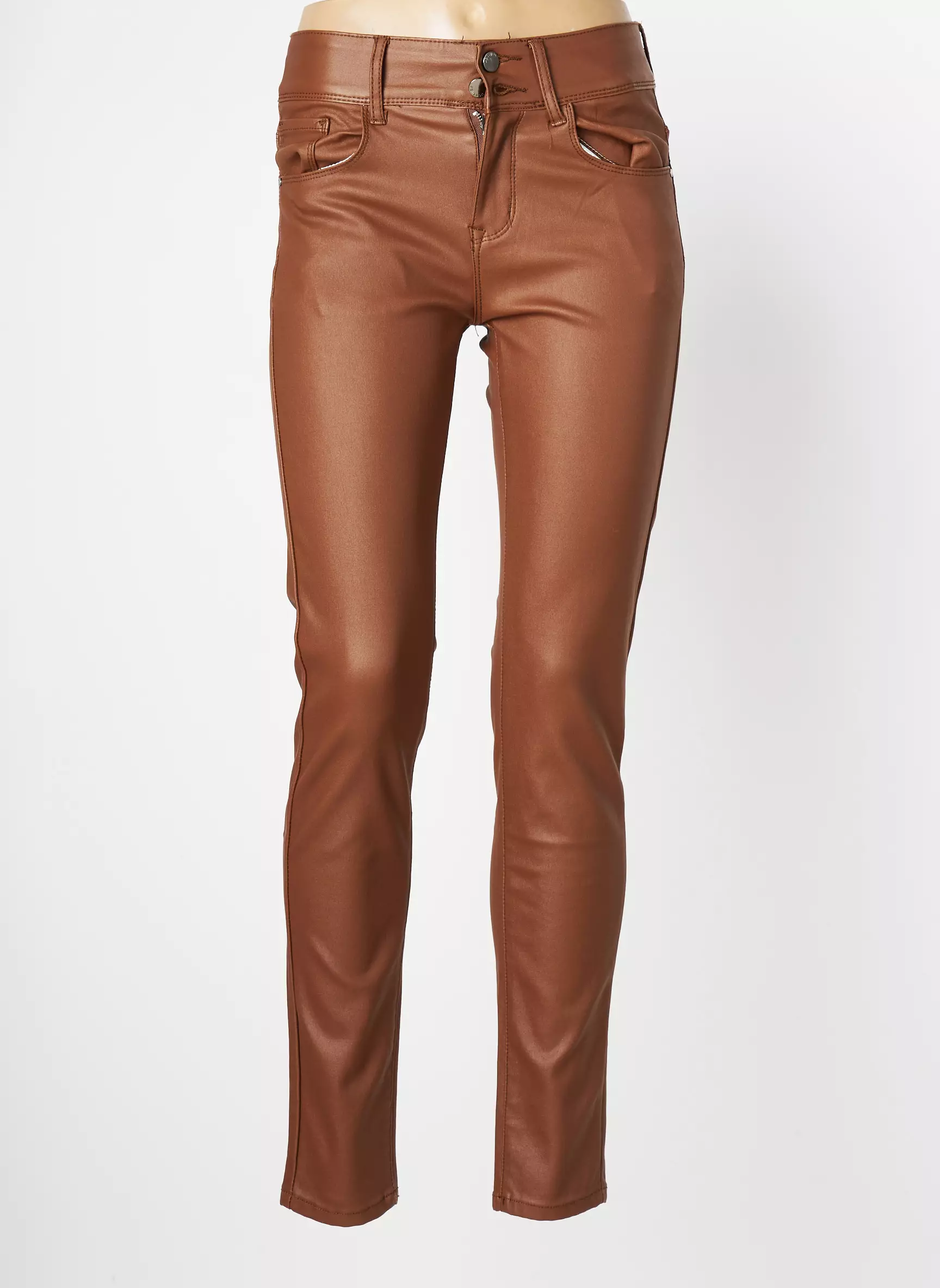 Kalisson Pantalons Slim Femme couleur marron